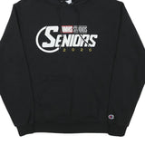 CHAMPION Mens Black Seniors 2020 Pullover Hoodie M Cotton Blend