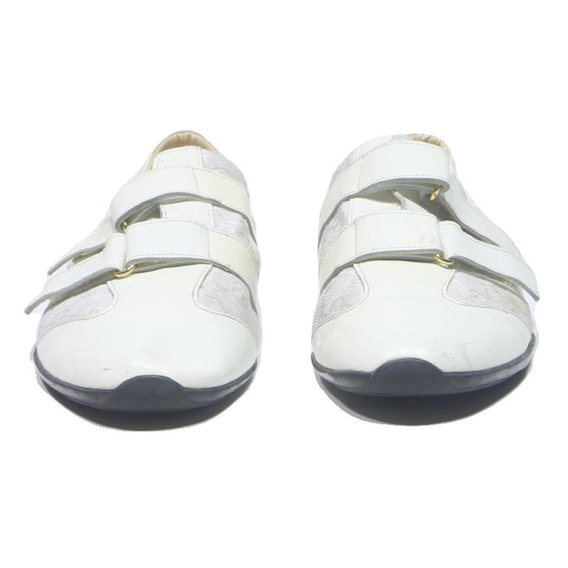 GUCCI Mens White Leather Strap Trainers UK 10.5 Designer Casual Shoes