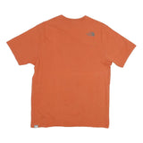 THE NORTH FACE Mens Orange T-Shirt M Short Sleeve Crew Neck Cotton Blend Logo