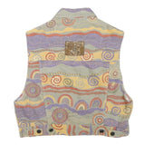 BALARINI Womens Multi Colour Printed Cotton Blend Button Jacket XS Woven Casual