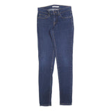 LEVI'S 710 Womens Jeans Blue Slim Skinny Denim Medium W25 L29 Stretch Zip