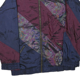 CALIFORNIA LEGEND Mens Blue & Maroon Polyester Blend Zip Track Jacket L Retro