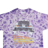 BACK TO THE FUTURE Mens Purple Tie Dye Graphic T-Shirt 2XL Short Sleeve Crew