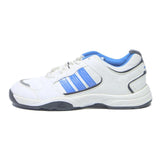 ADIDAS Boys Lace-Up Trainers White & Blue Synthetic UK 4.5 Comfortable Sport