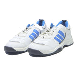 ADIDAS Boys Lace-Up Trainers White & Blue Synthetic UK 4.5 Comfortable Sport