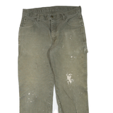 DICKIES Mens Regular Fit Straight Cotton Blend Work Trousers W32 L29 Paint