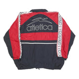 ATLETICA Mens Black & Red Zip Jacket XL Polyester Blend Athletic Sportswear