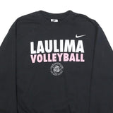 NIKE Womens Black Laulima Volleyball Crew Neck M Cotton Blend Sweatshirt