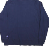 CHAMPION Womens Navy Hoodie L Cotton Blend Pullover Comfort Casual