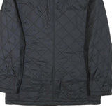 BARBOUR INTERNATIONAL Mens Black Quilted Jacket S Polyester Blend Button Closure