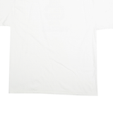 Mens White Baseball Graphic T-Shirt XL Short Sleeve Crew Neck Cotton Blend