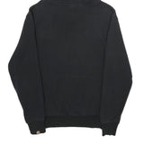 ELLESSE Womens Black Hoodie UK 10 Cotton Blend Pullover Sweatshirt Logo