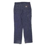 CARHARTT Womens Cotton Blend Blue Regular Fit Straight Leg Trousers W32 L31