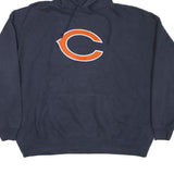 NFL Mens Navy Blue Cotton Blend Hoodie XL Classic Pullover Sportswear