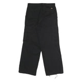 DICKIES Mens Regular Black Polyester Blend Cargo Trousers W30 L28 Workwear