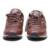 NEW BALANCE M670BRN Sneaker Trainers Brown Synthetic Mens UK 7.5