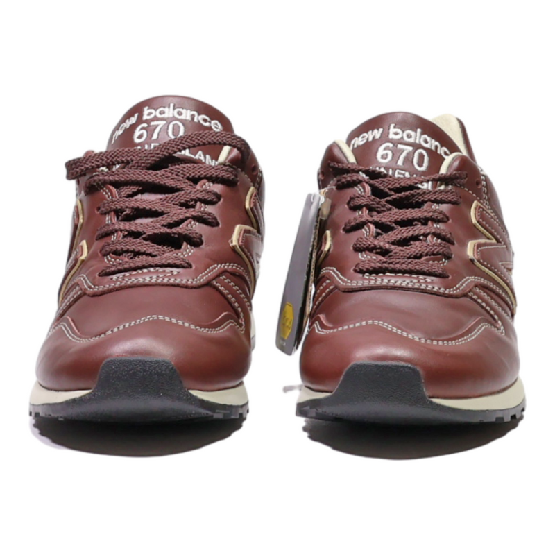 NEW BALANCE M670BRN Sneaker Trainers Brown Synthetic Mens UK 7.5