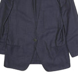 GIORGIO ARMANI Mens Blue Button Jacket M Woven Classic Elegant Single Breasted