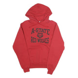 CHAMPION Mens Red A-State Red Wolves Pullover Hoodie S Cotton Blend
