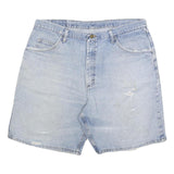 WRANGLER Mens Shorts Blue Denim Casual XL W38 Distressed Cotton