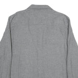 ST JOHN'S BAY Mens Grey Plain Shirt XL Cotton Button Pocket Casual