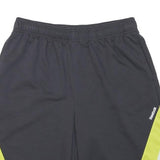REEBOK Mens Black & Yellow Sports Polyester Blend Casual Shorts M W30
