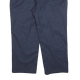 DICKIES Mens Cotton Blend Navy Relaxed Straight Trousers W42 L30 Workwear Zip