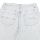 POWER Womens Shorts Light Blue Denim Casual M W28 Cotton Blend Comfortable