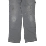 DICKIES Mens Regular Grey Cotton Blend Denim Jeans W38 L32 Workwear Utility Zip