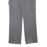 DICKIES Mens Regular Grey Cotton Blend Denim Jeans W38 L32 Workwear Utility Zip
