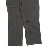 CARHARTT Mens Canvas Cotton Blend Grey Workwear Regular Fit Straight Trousers