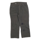 CARHARTT Mens Canvas Cotton Blend Grey Workwear Regular Fit Straight Trousers
