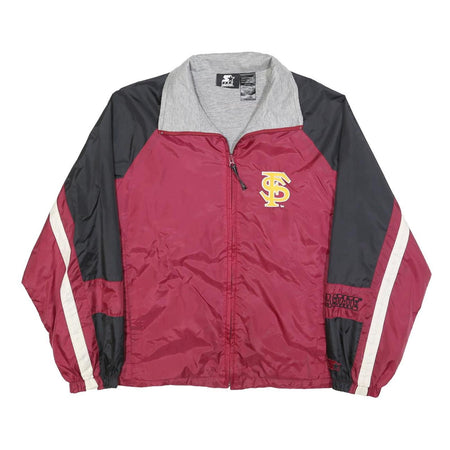 STARTER Mens Maroon & Black Florida State Jacket M Nylon Zip Plain Lightweight