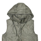 ZARA Womens Green Hooded Puffer Jacket XS Polyester Blend Zip Plain Casual