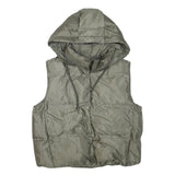 ZARA Womens Green Hooded Puffer Jacket XS Polyester Blend Zip Plain Casual