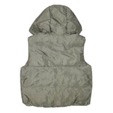 ZARA Womens Green Hooded Puffer Jacket XS Polyester Blend Zip Plain Casual