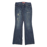 CALVIN KLEIN Womens Jeans Blue Slim Flared Denim Medium W30 L32 Embellished