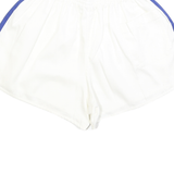 Womens White & Blue Casual Shorts S W24 Lightweight Polyester Blend Comfortable