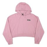 ELLESSE Womens Pink Cropped Hoodie UK 14 Casual Cotton Blend Stylish