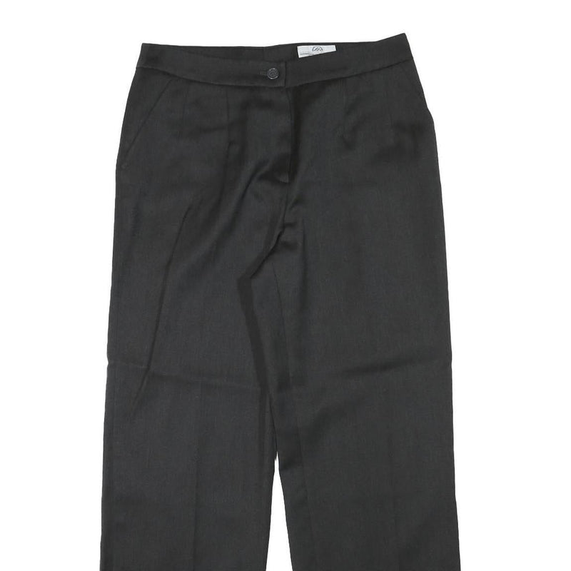 IMAGE WEAR Womens Wool Blend Black Regular Fit Straight Trousers W29 L28