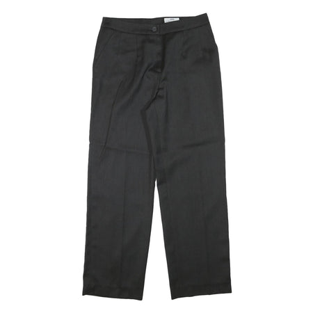 IMAGE WEAR Womens Wool Blend Black Regular Fit Straight Trousers W29 L28