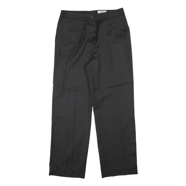 IMAGE WEAR Womens Wool Blend Black Regular Fit Straight Trousers W29 L28