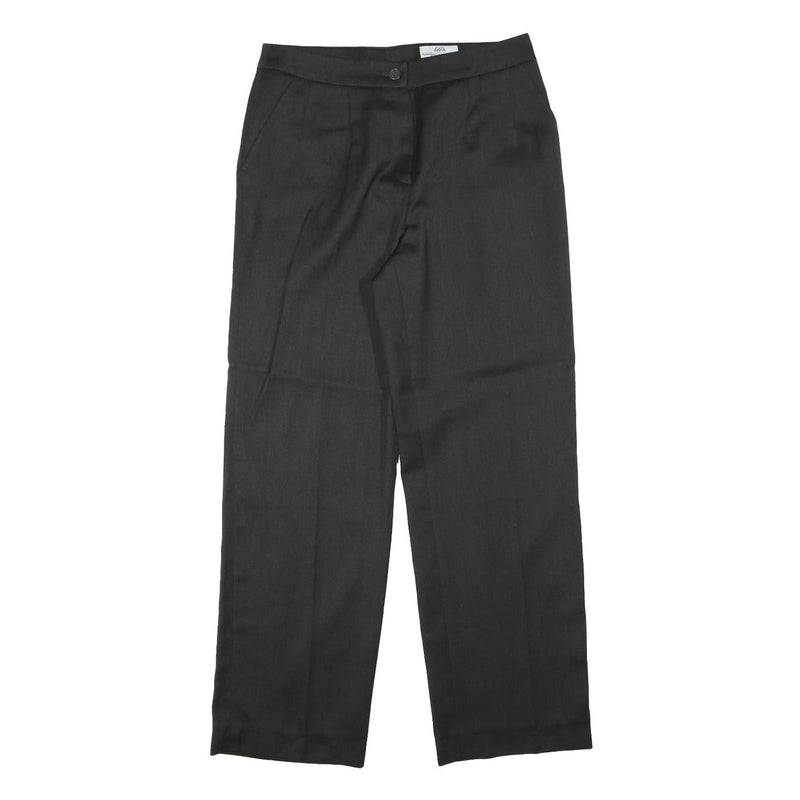 IMAGE WEAR Womens Wool Blend Black Regular Fit Straight Trousers W29 L28