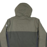 JACK WOLFSKIN Mens Green & Grey Outdoor Jacket S Cotton Blend Zip Hooded