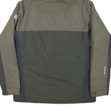 JACK WOLFSKIN Mens Green & Grey Outdoor Jacket S Cotton Blend Zip Hooded