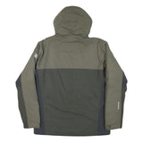 JACK WOLFSKIN Mens Green & Grey Outdoor Jacket S Cotton Blend Zip Hooded