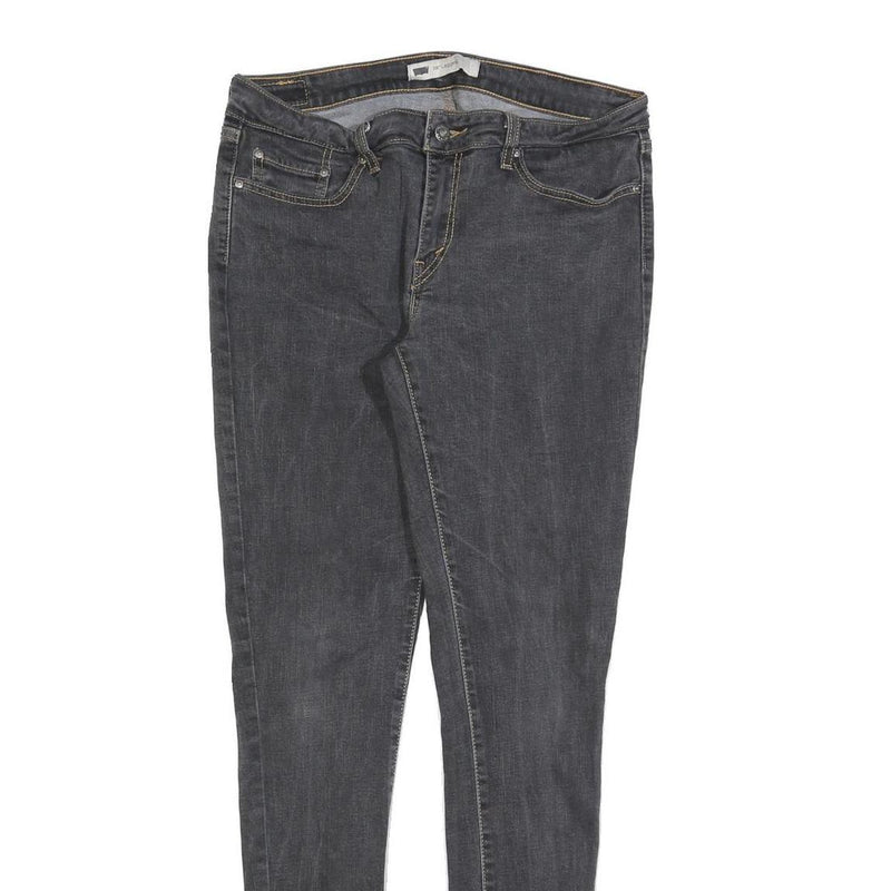 LEVI'S 535 Womens Slim Black Denim Raw W32 L32 Slim Fit Jeans Skinny