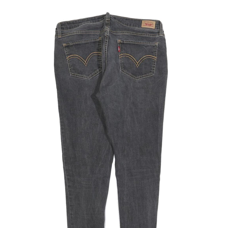 LEVI'S 535 Womens Slim Black Denim Raw W32 L32 Slim Fit Jeans Skinny