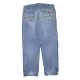 DICKIES Mens Regular Fit Blue Denim Jeans W40 L32 Cotton Blend Zip Closure