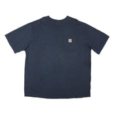 CARHARTT Mens Navy Blue Graphic Pocket T-Shirt 2XL Short Sleeve Crew Neck